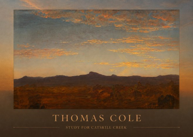 Thomas Cole Study for Catskill Creek II No3 - Póster
