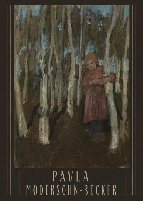 Paula Modersohn-Becker Girl in a Birch Forest No5 - Póster