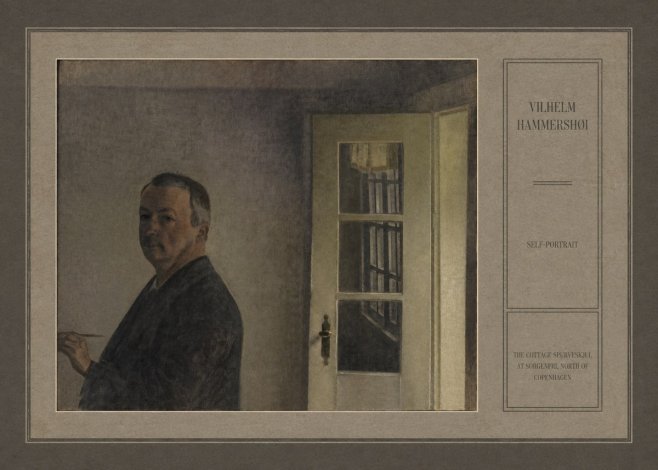 Vilhelm Hammershøi Self-portrait. the Cottage Spurveskjul at Sorgenfri, North of Copenhagen No6 - Póster