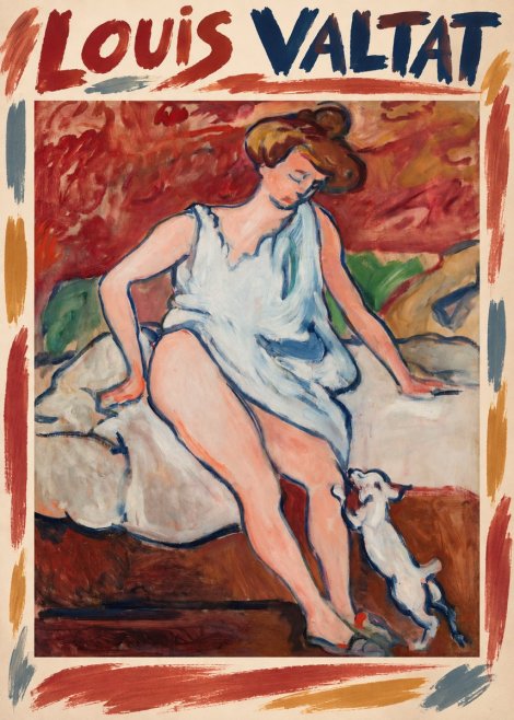Louis Valtat Woman with a Dog No1 - Póster
