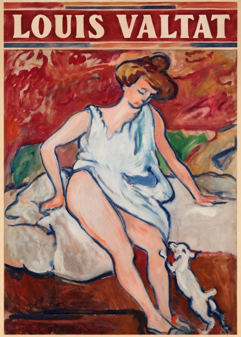 Louis Valtat Woman with a Dog No4 - Póster