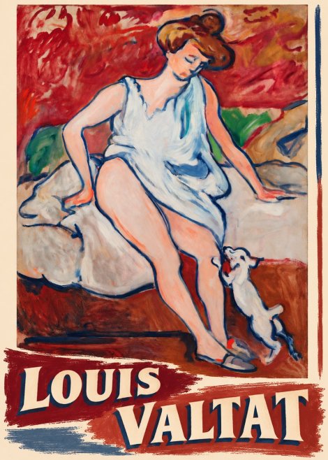 Louis Valtat Woman with a Dog No6 - Póster