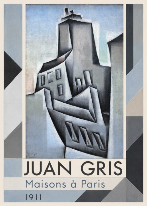 Juan Gris Maisons À Paris No1 - Póster