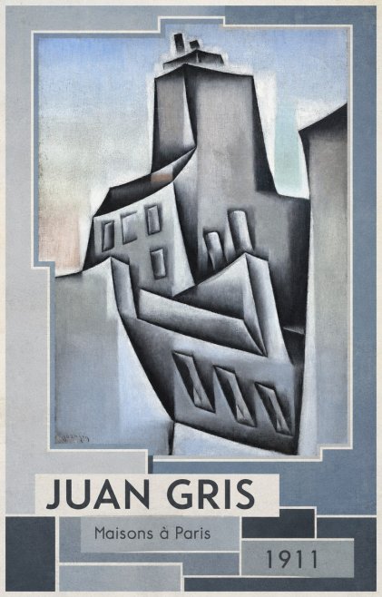 Juan Gris Maisons À Paris No3 - Póster