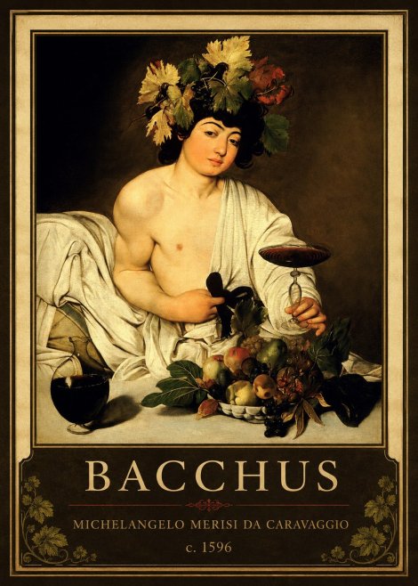 Michelangelo Merisi da Caravaggio Bacchus III No1 - Póster