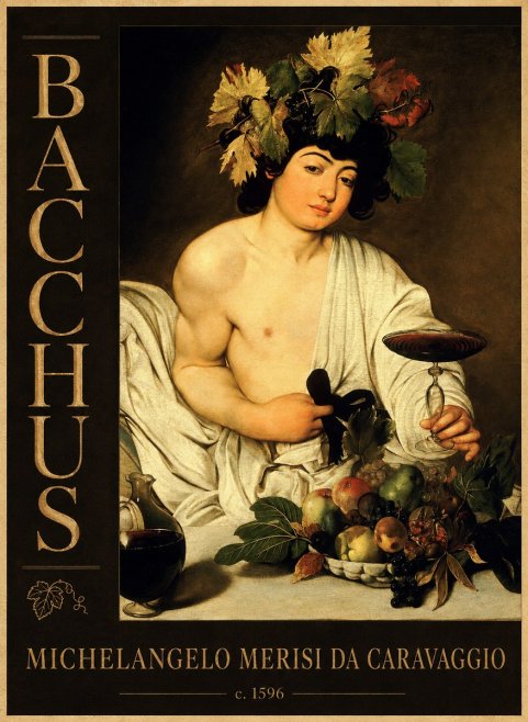 Michelangelo Merisi da Caravaggio Bacchus III No4 - Póster