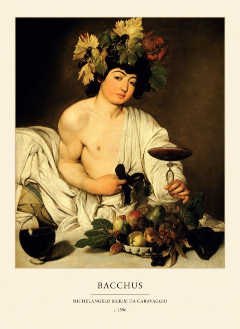 Michelangelo Merisi da Caravaggio Bacchus III No6 - Póster