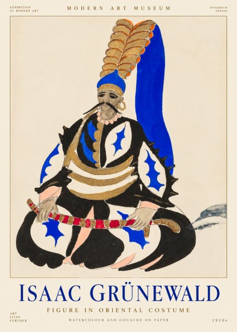Isaac Grünewald Figure in Oriental Costume No1 - Póster