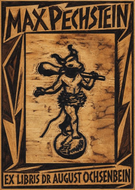 Max Pechstein Ex Libris Dr August Ochsenbein No1 - Póster