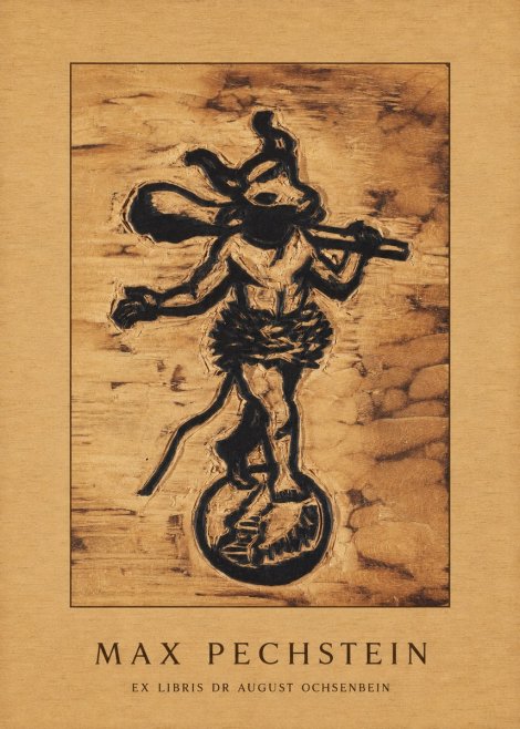 Max Pechstein Ex Libris Dr August Ochsenbein No4 - Póster
