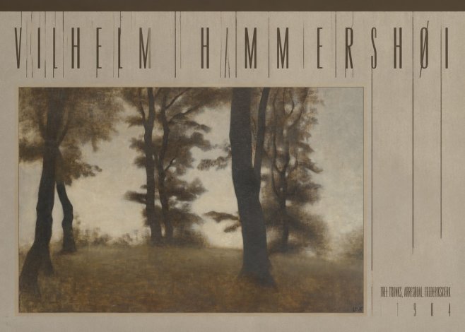 Vilhelm Hammershøi Tree Trunks, Arresødal, Frederiksværk No5 - Póster