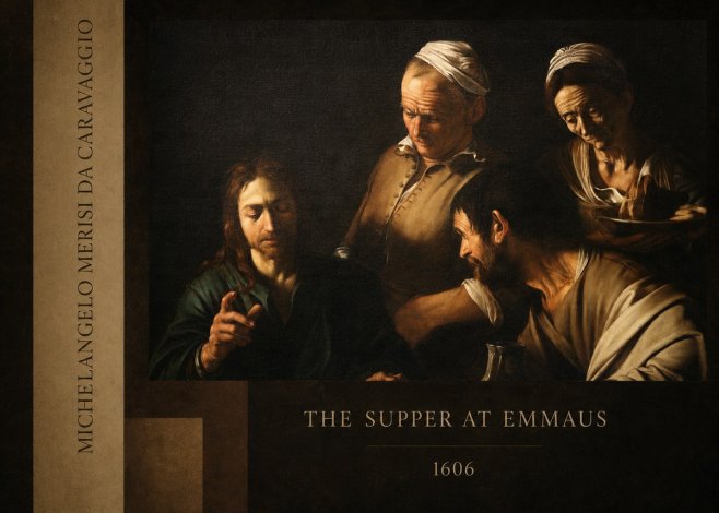 Michelangelo Merisi da Caravaggio The Supper at Emmaus I No3 - Póster