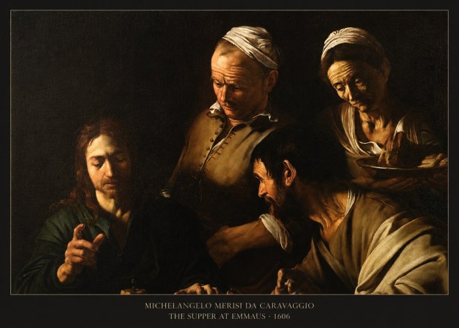 Michelangelo Merisi da Caravaggio The Supper at Emmaus I No6 - Póster
