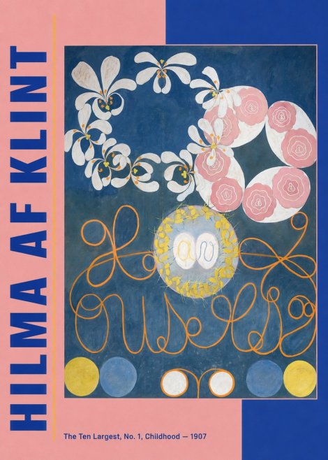 Hilma af Klint The Ten Largest, No. 1, Childhood I No3 - Póster