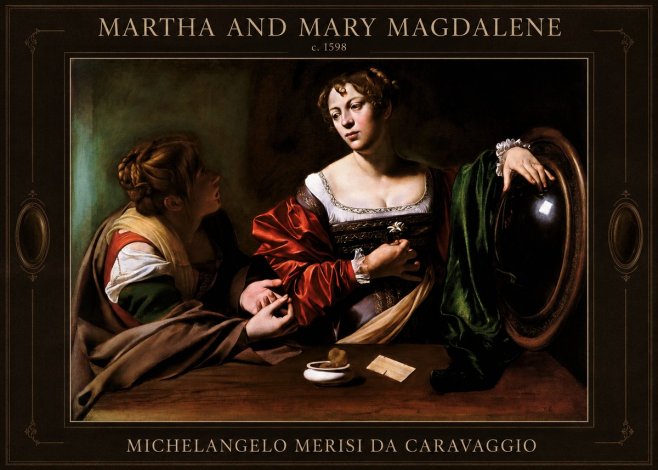 Michelangelo Merisi da Caravaggio Martha and Mary Magdalene No1 - Póster