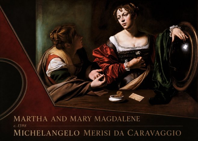 Michelangelo Merisi da Caravaggio Martha and Mary Magdalene No4 - Póster