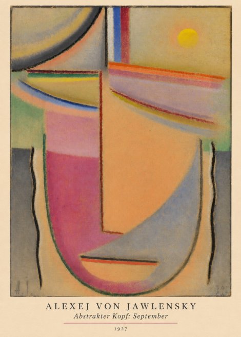 Alexej von Jawlensky Abstrakter Kopf: September No6 - Póster