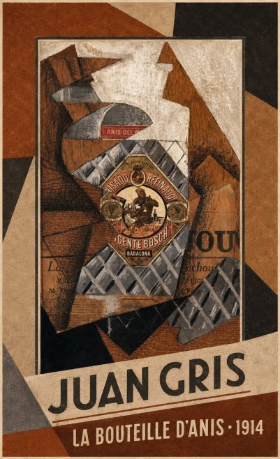 Juan Gris La Bouteille D'anis - 1914 No1 - Póster