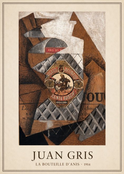 Juan Gris La Bouteille D'anis - 1914 No3 - Póster