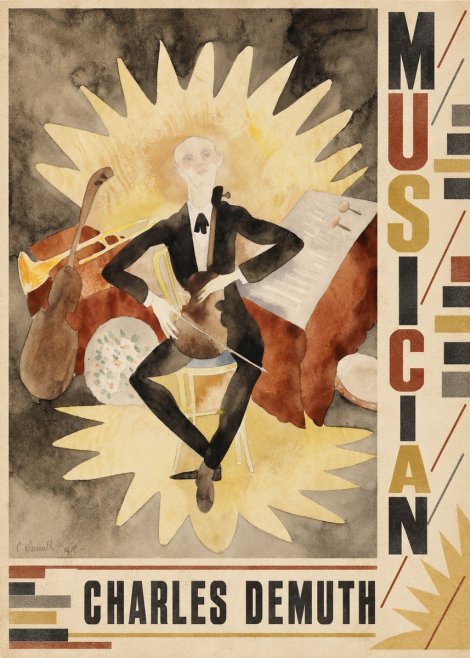 Charles Demuth Musician No5 - Póster