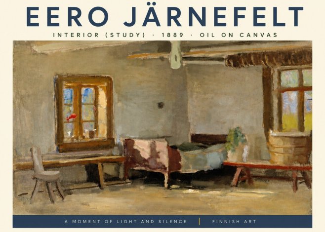 Eero Järnefelt Interior (Study) No3 - Póster