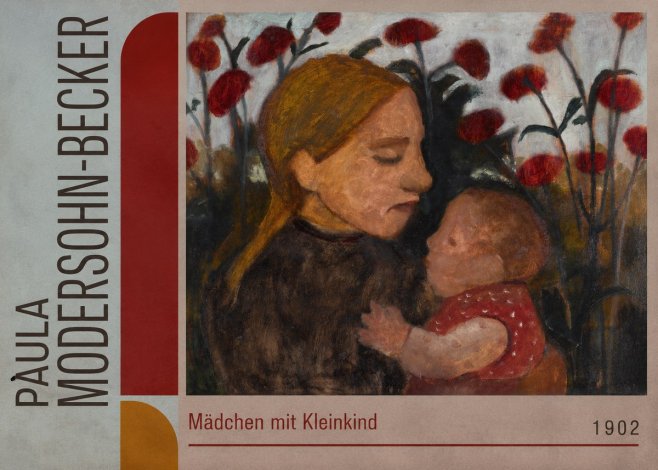 Paula Modersohn-Becker Mädchen Mit Kleinkind II No3 - Póster