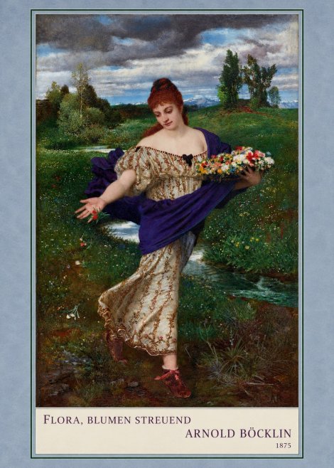 Arnold Böcklin Flora, Blumen Streuend II No3 - Póster