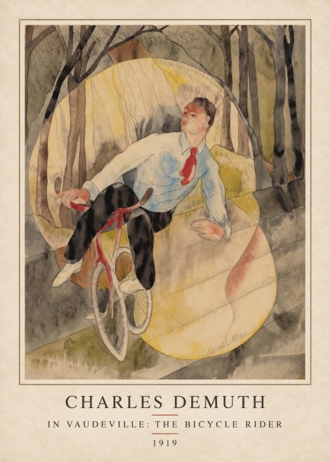 Charles Demuth In Vaudeville: the Bicycle Rider No4 - Póster