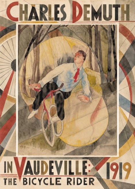 Charles Demuth In Vaudeville: the Bicycle Rider No6 - Póster