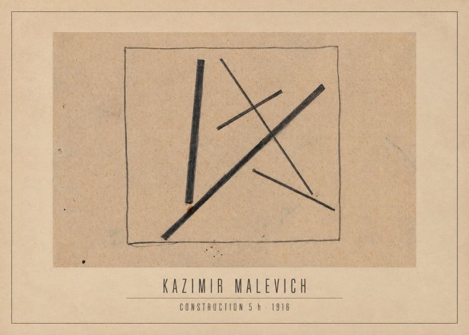 Kazimir Malevich Construction 5 H No3 - Póster