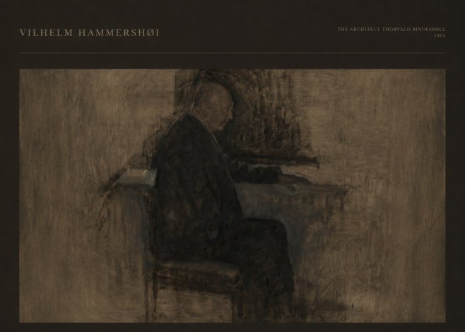 Vilhelm Hammershøi The Architect Thorvald Bindesbøll No4 - Póster