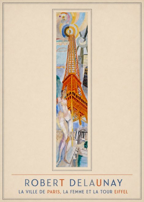 Robert Delaunay La Ville De Paris, La Femme Et La Tour Eiffel No4 - Póster