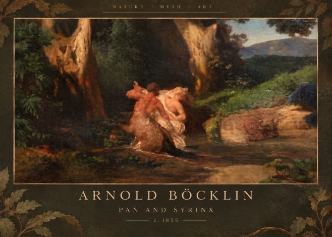 Arnold Böcklin Pan and Syrinx No6 - Póster