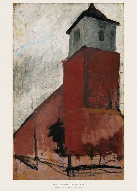Paula Modersohn-Becker Kirche in Worpswede No6 - Póster