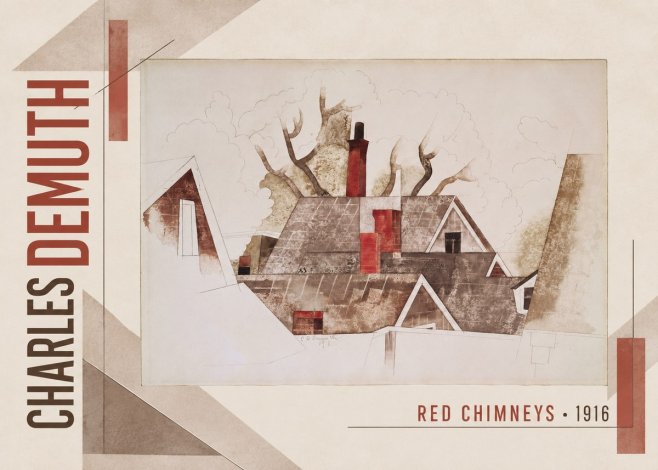 Charles Demuth Red Chimneys No3 - Póster