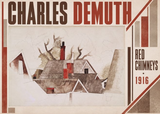 Charles Demuth Red Chimneys No4 - Póster