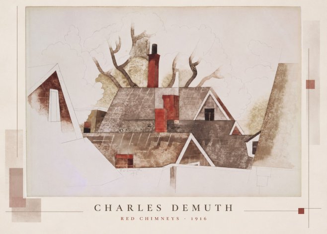 Charles Demuth Red Chimneys No5 - Póster
