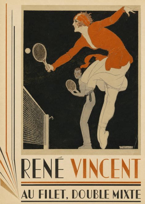 René Vincent Au Filet, Double Mixte No4 - Póster
