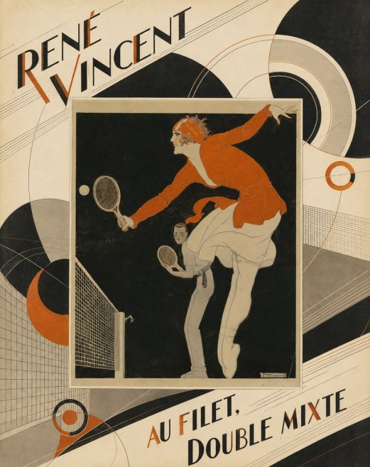 René Vincent Au Filet, Double Mixte No5 - Póster