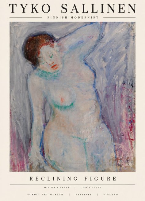 Tyko Sallinen Reclining Figure No1 - Póster
