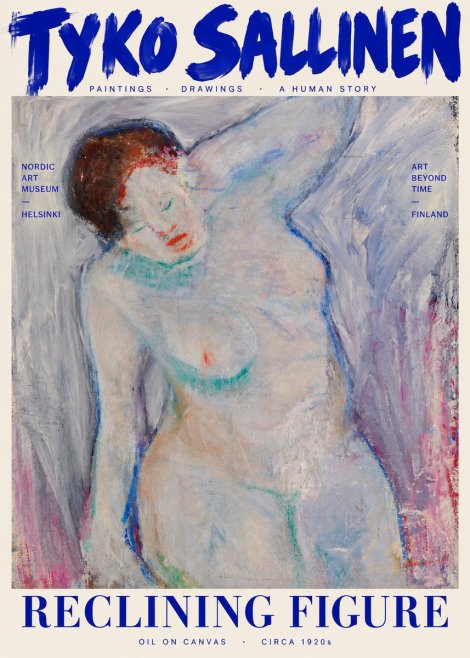 Tyko Sallinen Reclining Figure No3 - Póster