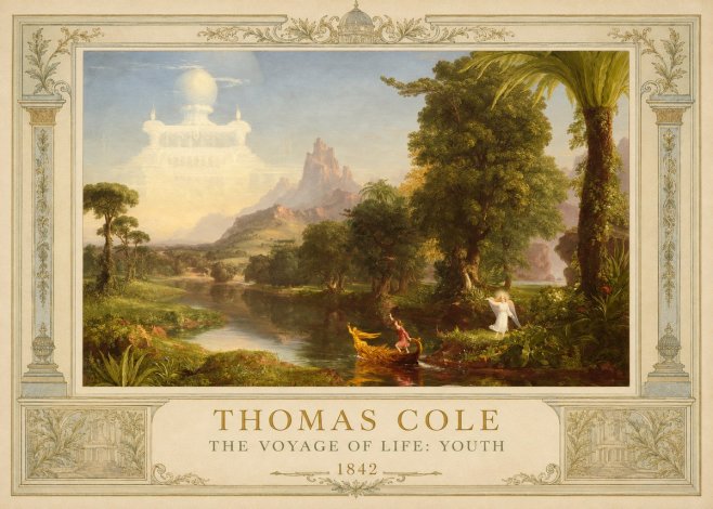 Thomas Cole The Voyage of Life: Youth III No1 - Póster