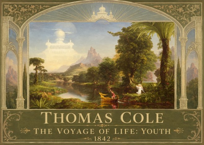 Thomas Cole The Voyage of Life: Youth III No3 - Póster