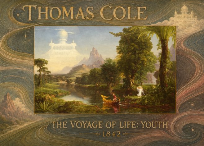 Thomas Cole The Voyage of Life: Youth III No4 - Póster