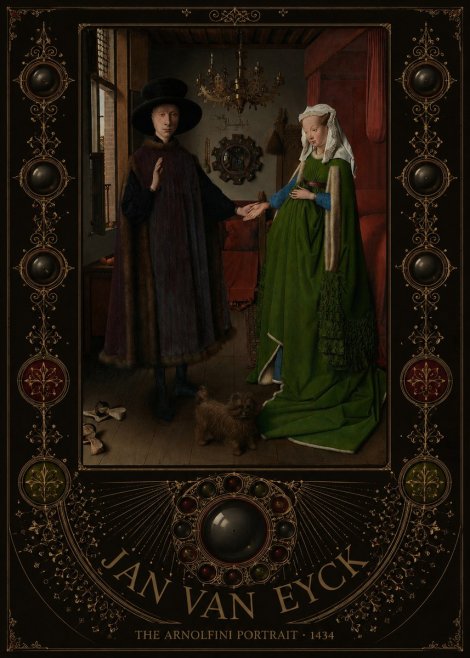 Jan van Eyck The Arnolfini Portrait VII No4 - Póster