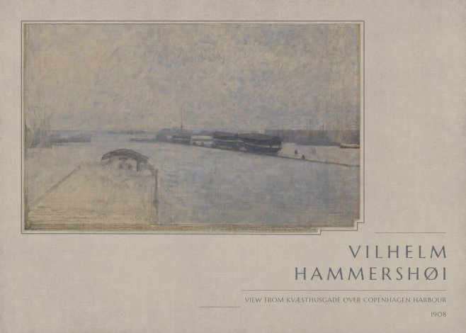 Vilhelm Hammershøi View from Kvæsthusgade over Copenhagen Harbour No6 - Póster