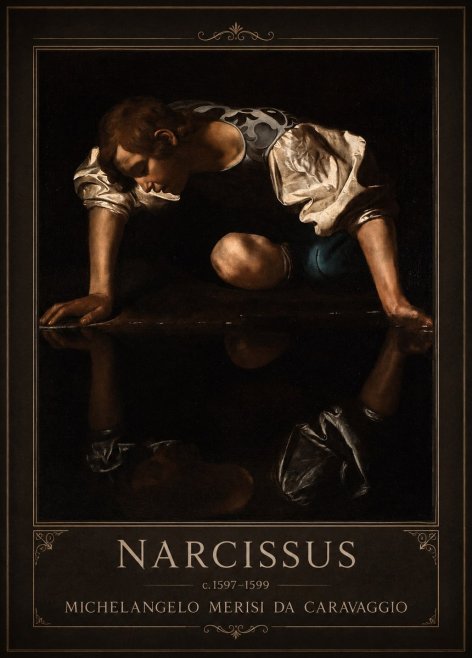 Michelangelo Merisi da Caravaggio Narcissus II No1 - Póster