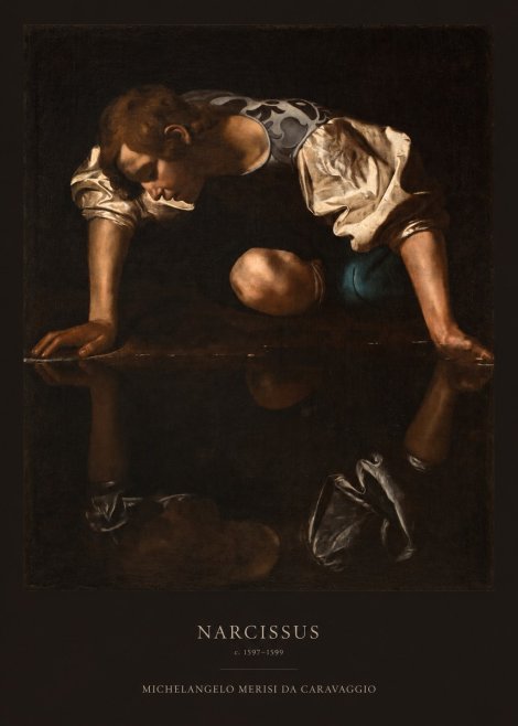 Michelangelo Merisi da Caravaggio Narcissus II No5 - Póster