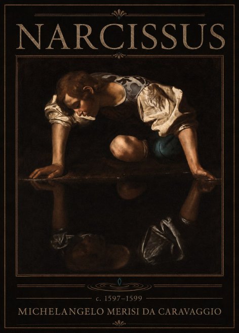 Michelangelo Merisi da Caravaggio Narcissus II No6 - Póster