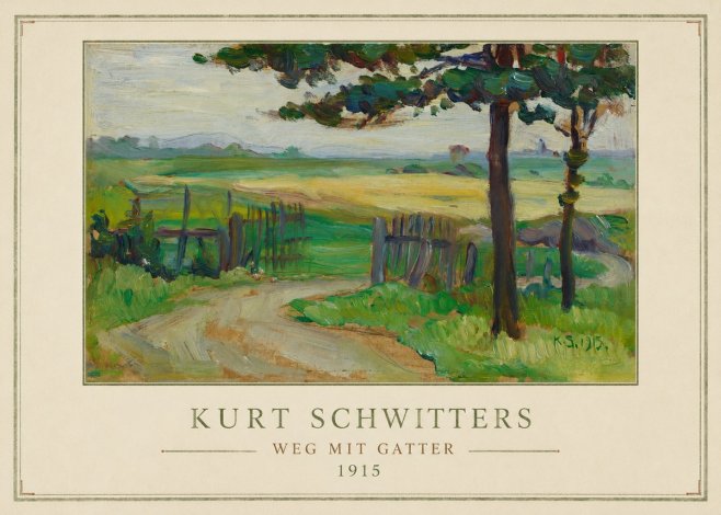 Kurt Schwitters Weg Mit Gatter No1 - Póster
